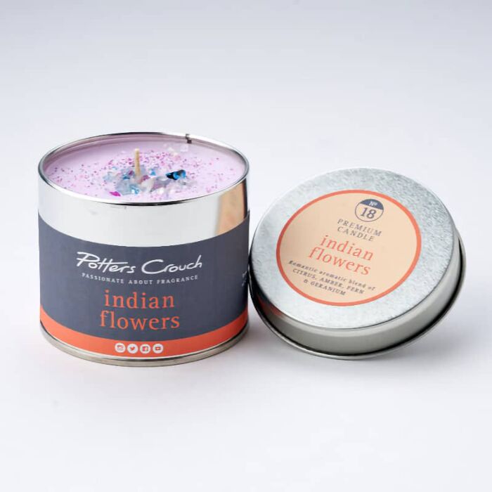 Potters Crouch - Candle Tin - Indian Flowers
